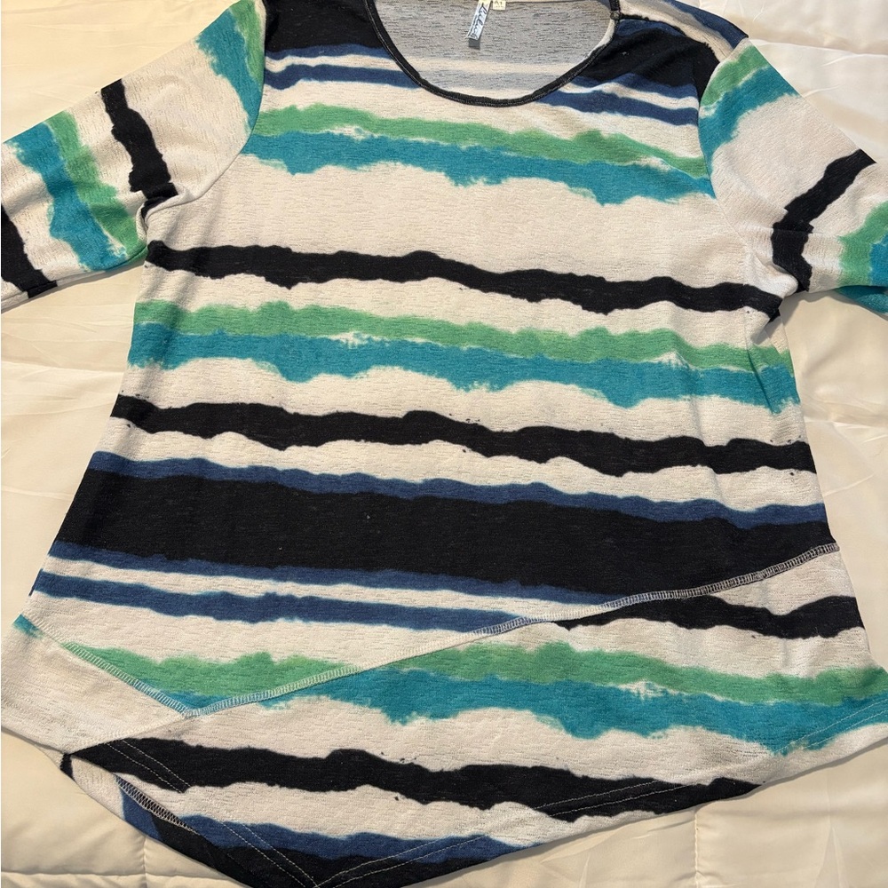 Colorful Striped Crew Neck Sweater